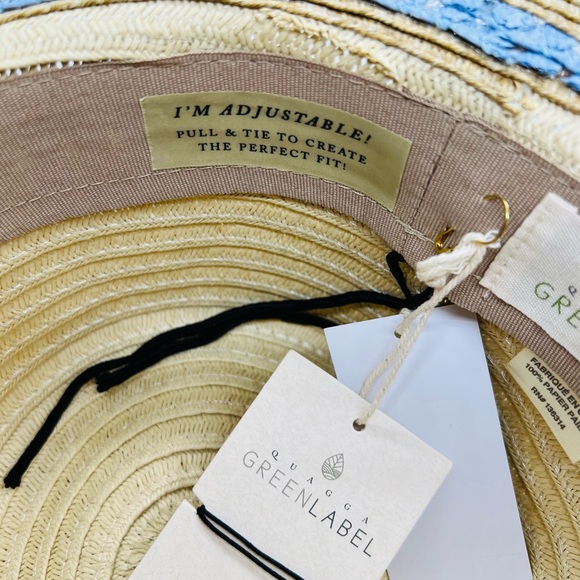 NWT QUAGGA Hat 4.5” brim, light blue and tan - Picture 3 of 15